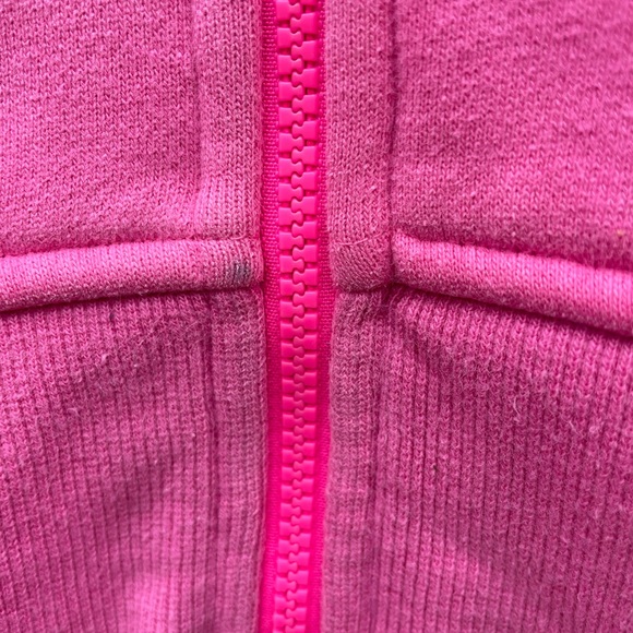 Lululemon Scuba Afterglow Split Pea Striped Sleeve Full Zip Hoodie Jacket - Picture 9 of 9